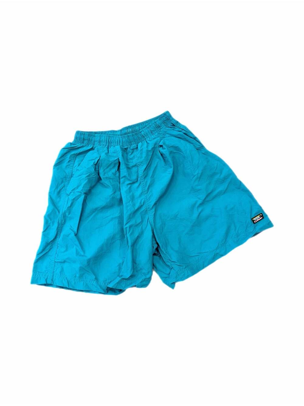 Vintage L.L. Bean Teal Nylon Swim Shorts